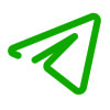 icone telegramme symbole logo vert