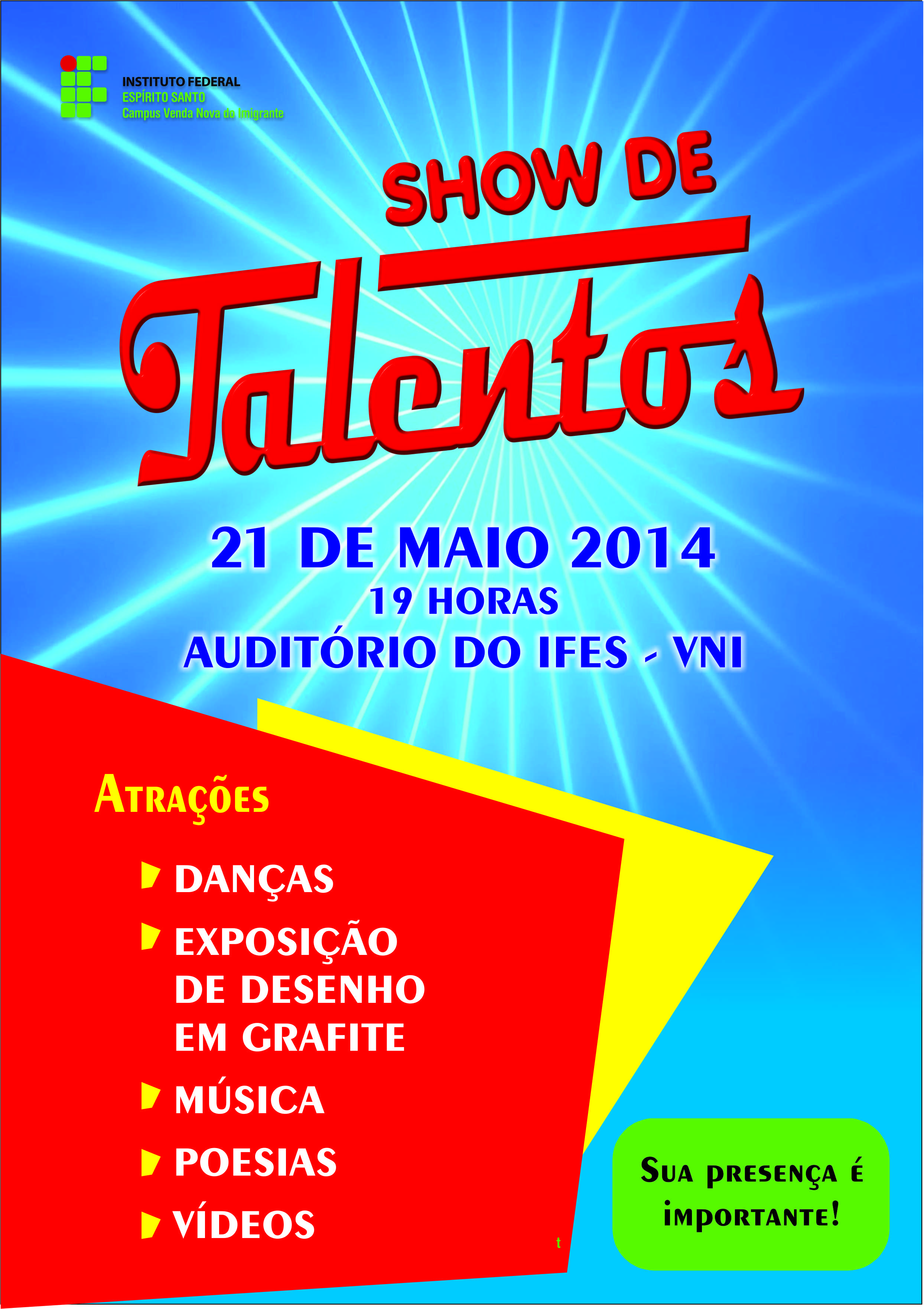 cartaz show de talentos CERTO